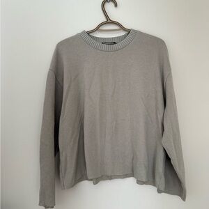 Zara Gray Crew Neck Sweater